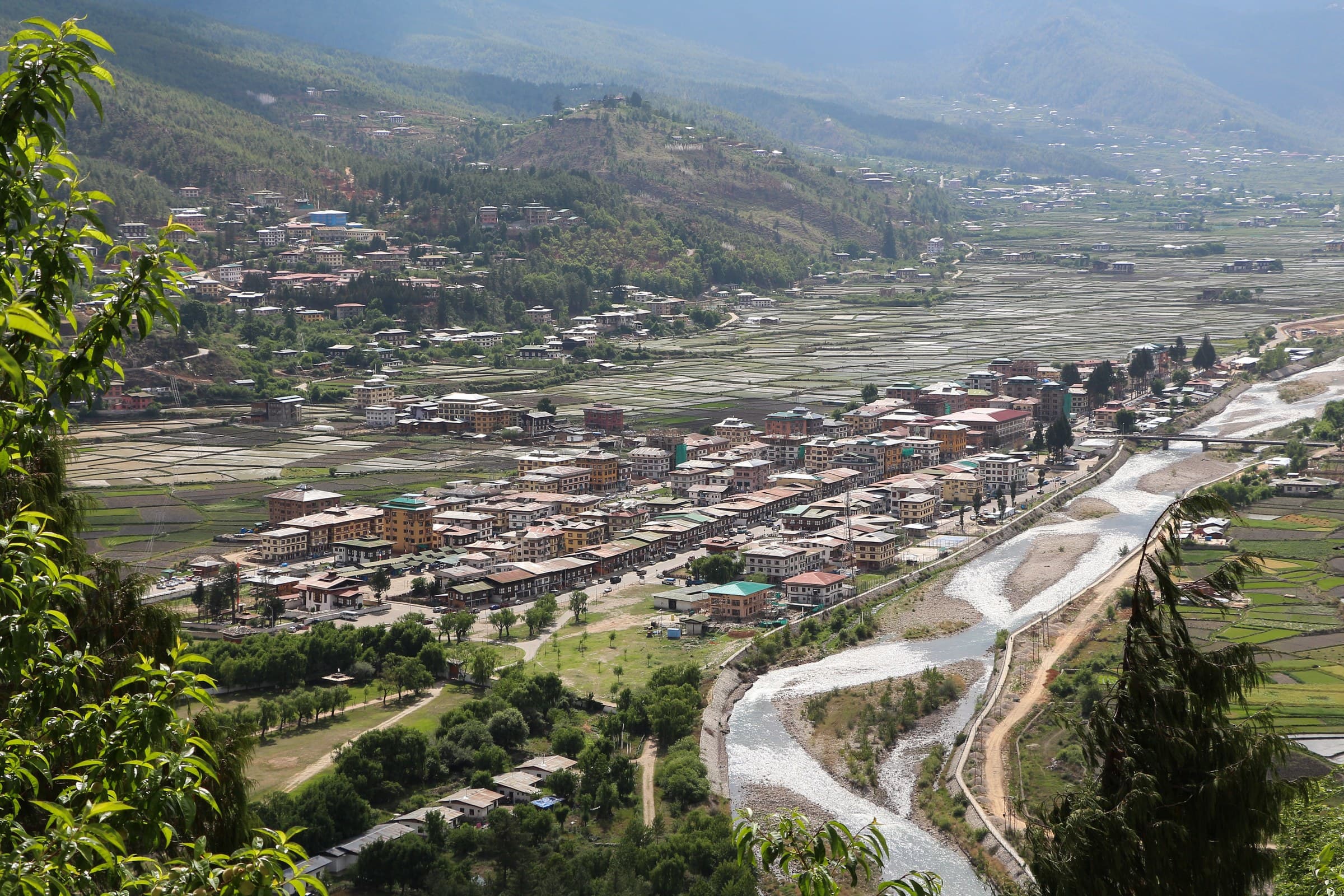 Paro Old Town & Main Street in Bhutan